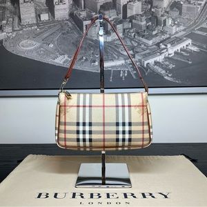 Burberry London Vintage Haymarket check Mini underarm Purse Bag Handbag Tartan